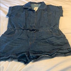 Denim romper size large
